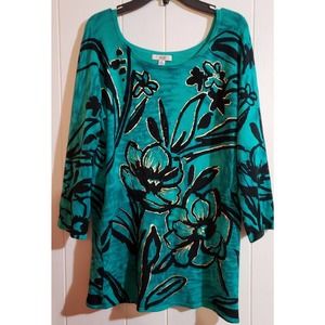 Teal Green Blouse Size Medium